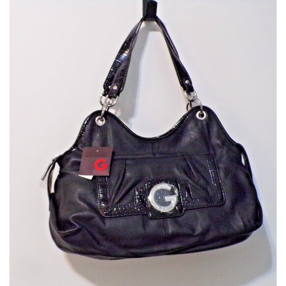 GUESS Handbag Black NWT Silver Accents - Picture 1 of 6
